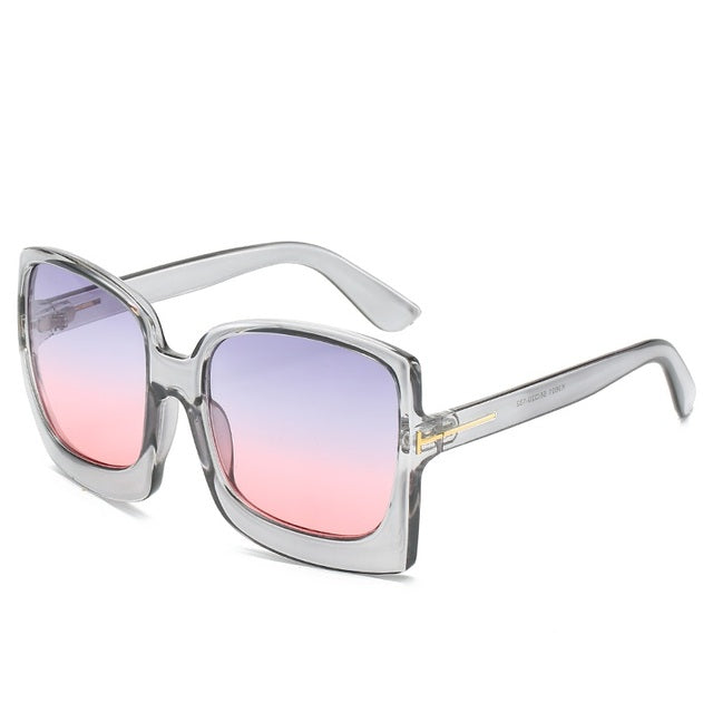 Lunettes de Soleil Oversize D\u00e9grad\u00e9es Femme - UV400