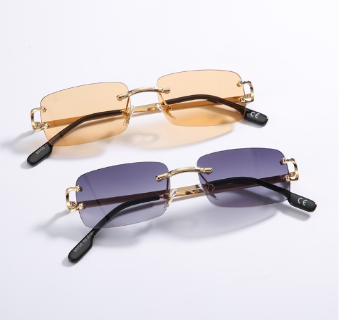 Lunettes de Soleil Carrées Sans Monture Femme - vue 3
