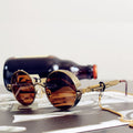 Lunettes de Soleil Rétro Rondes Monture Métal - vue 1