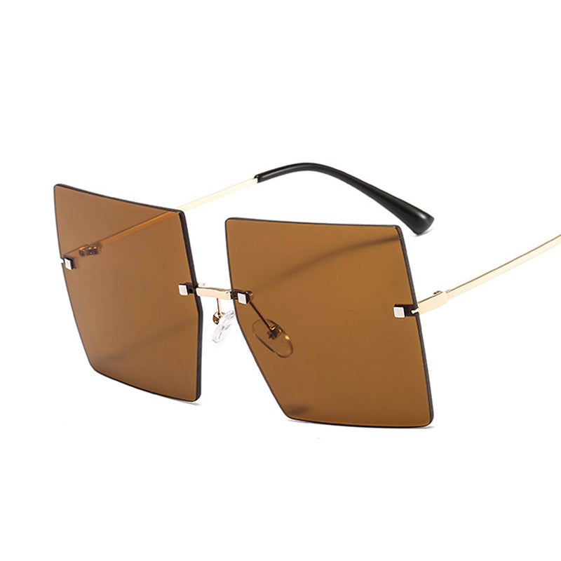 Lunettes de Soleil Vintage Sans Monture Carrées - vue 5