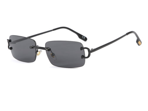 Lunettes de Soleil Carr\u00e9es Sans Monture Femme
