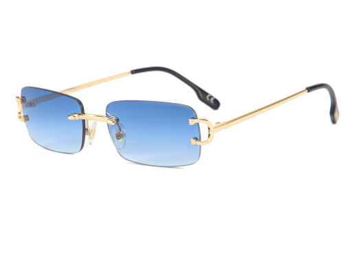 Lunettes de Soleil Carr\u00e9es Sans Monture Femme