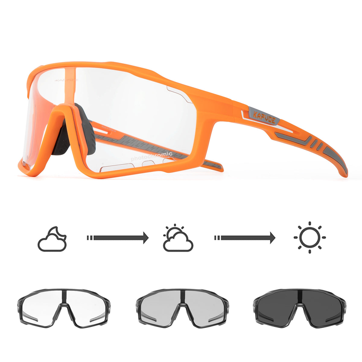 Kapvoe Lunettes de Soleil Photochromiques - Cyclisme Outdoor