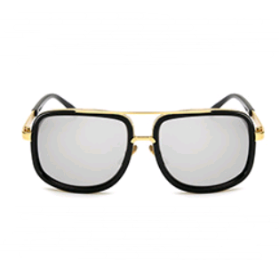 Lunettes de Soleil R\u00e9tro M\u00e9tal Street Style