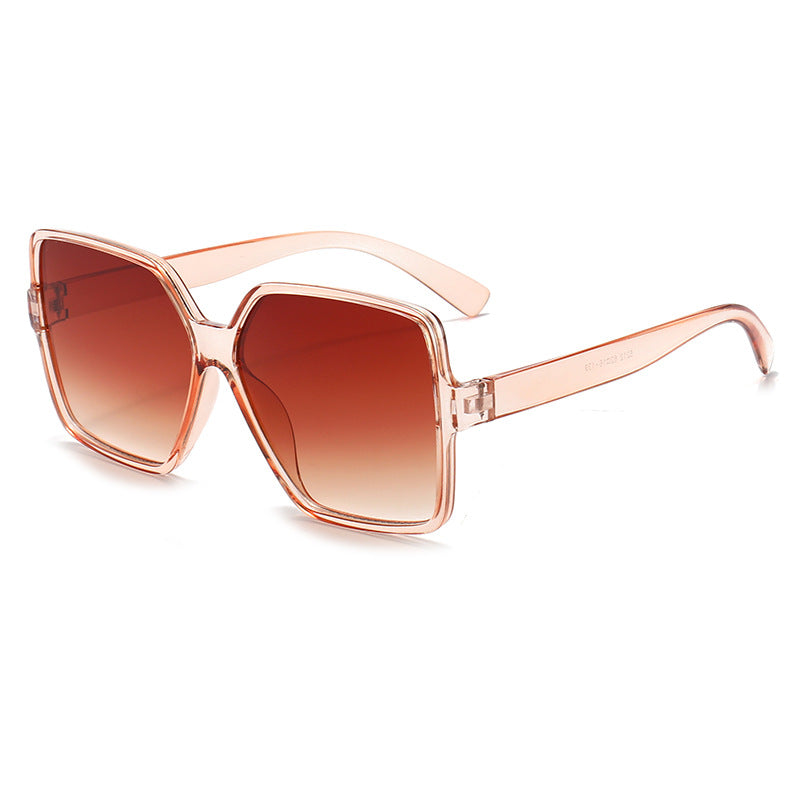 Lunettes de Soleil Noires Carr\u00e9es Miroir Femme - Oversize