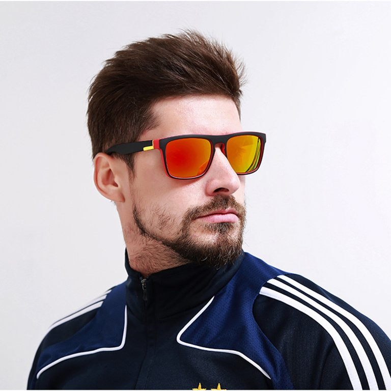 Lunettes de Soleil Polarisées Carrées - Sport & Golf Homme Femme