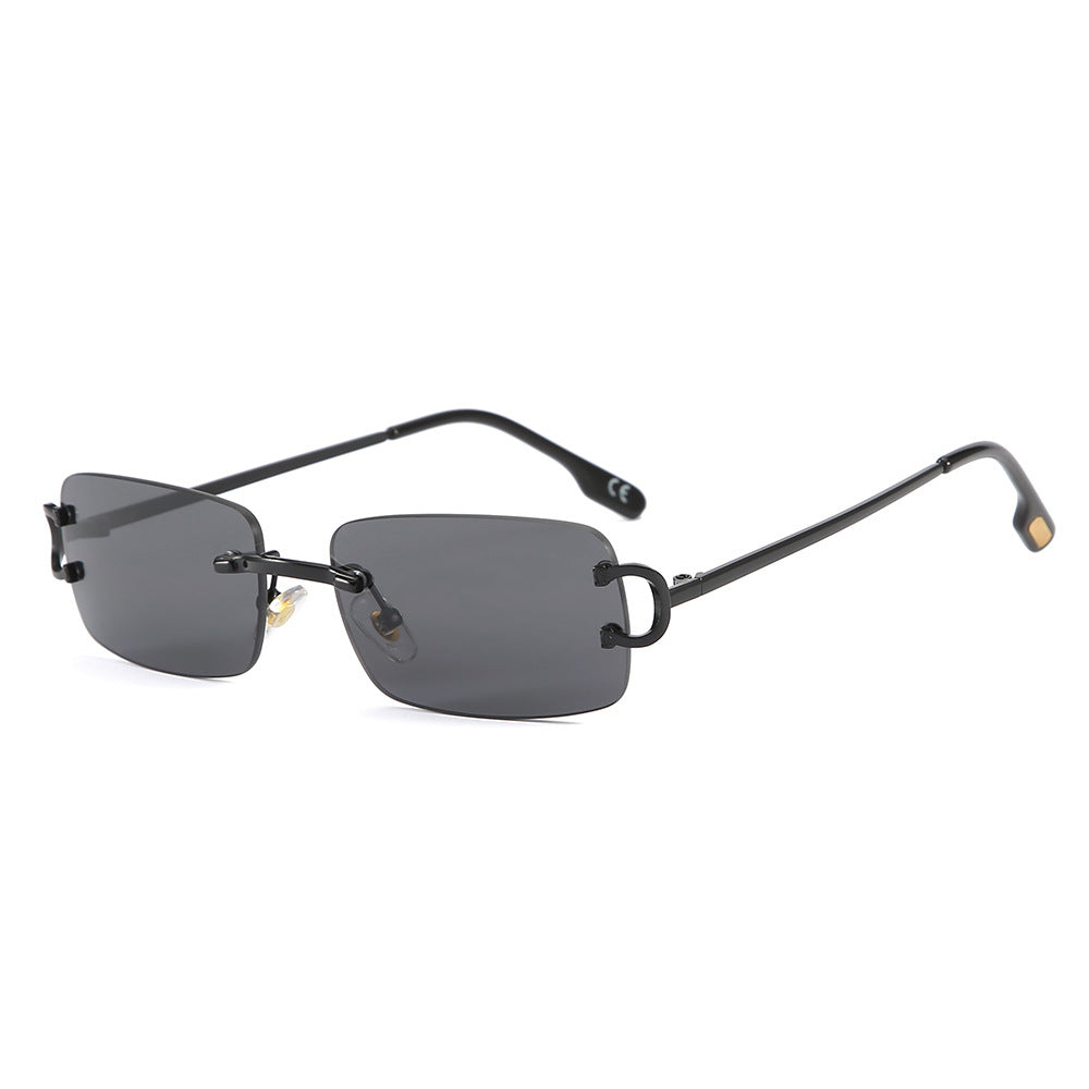 Lunettes de Soleil Carr\u00e9es Sans Monture Femme