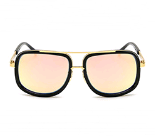 Lunettes de Soleil R\u00e9tro M\u00e9tal Street Style