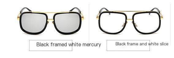 Lunettes de Soleil R\u00e9tro M\u00e9tal Street Style