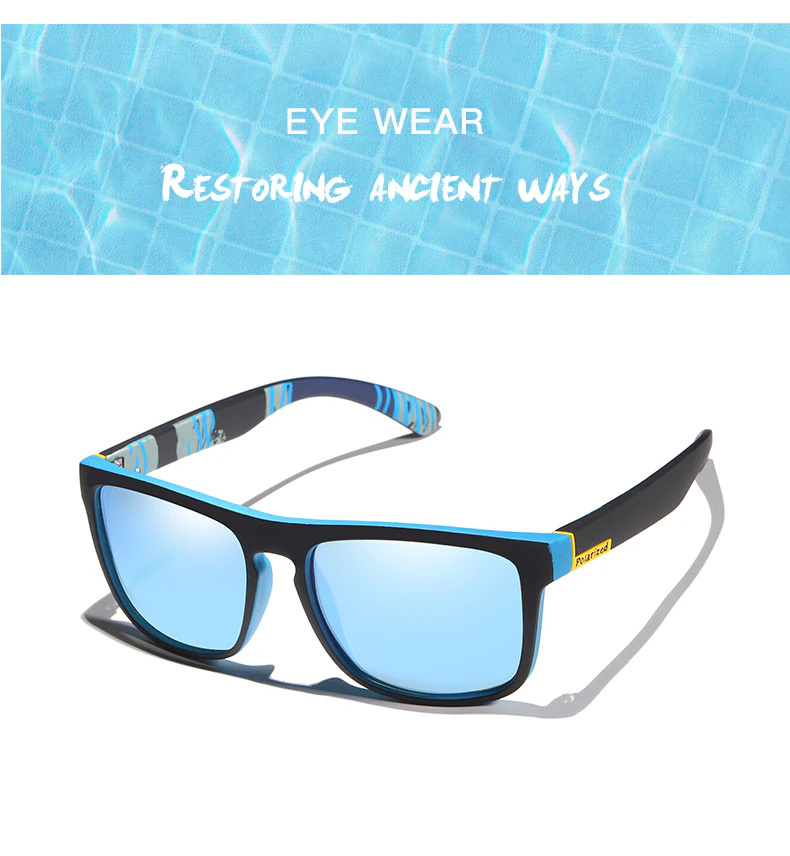 Lunettes de Soleil Polarisées Carrées - Sport & Golf Homme Femme