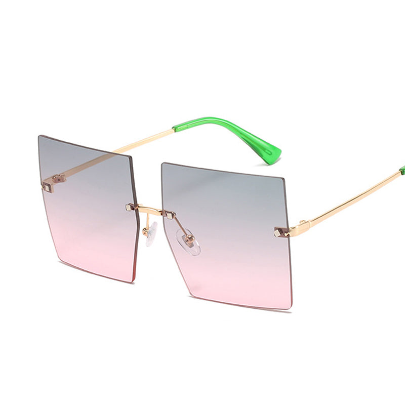 Lunettes de Soleil Vintage Sans Monture Carrées - vue 4