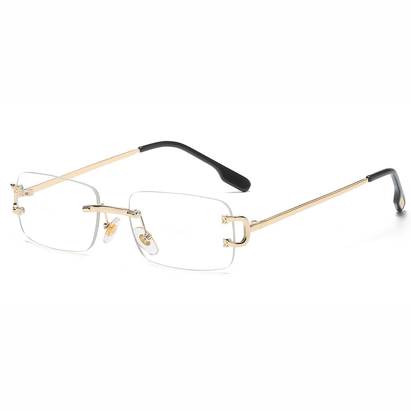 Lunettes de Soleil Carr\u00e9es Sans Monture Femme
