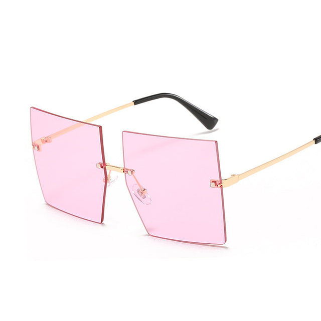 Lunettes de Soleil Vintage Sans Monture Carrées - vue 1