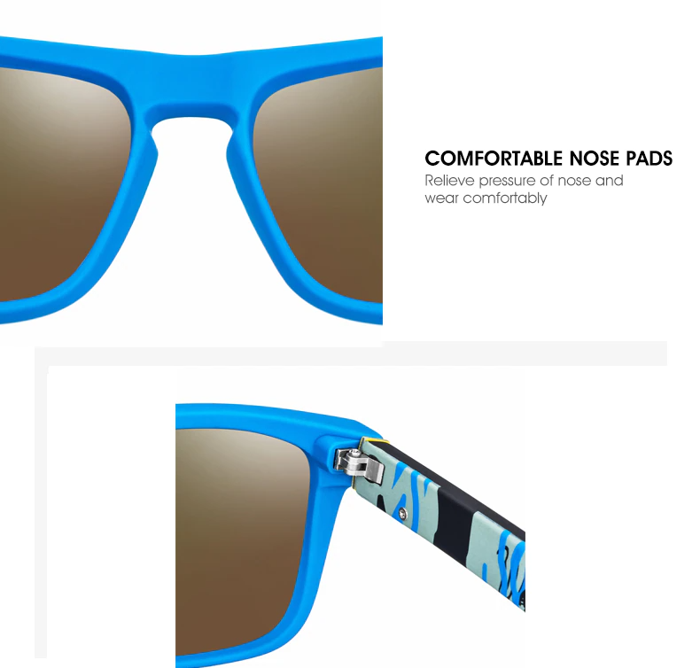 Lunettes de Soleil Polarisées Carrées - Sport & Golf Homme Femme