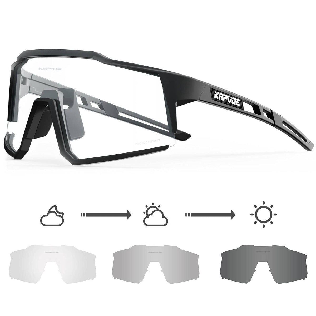 KAPVOE Lunettes de Soleil Photochromiques MTB - vue 2