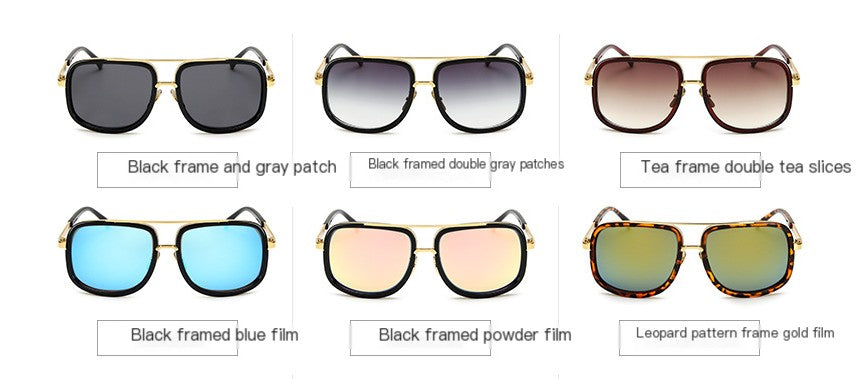 Lunettes de Soleil R\u00e9tro M\u00e9tal Street Style